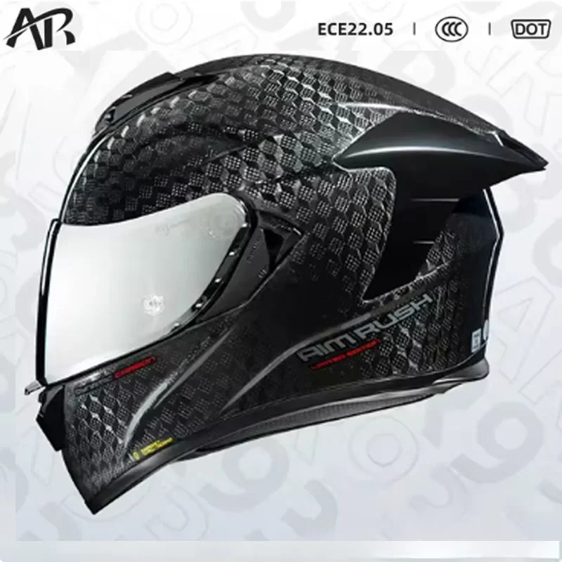 Carbon Fiber Lightweight Motorcycle Helmet - Casco de motocicleta de fibra de
