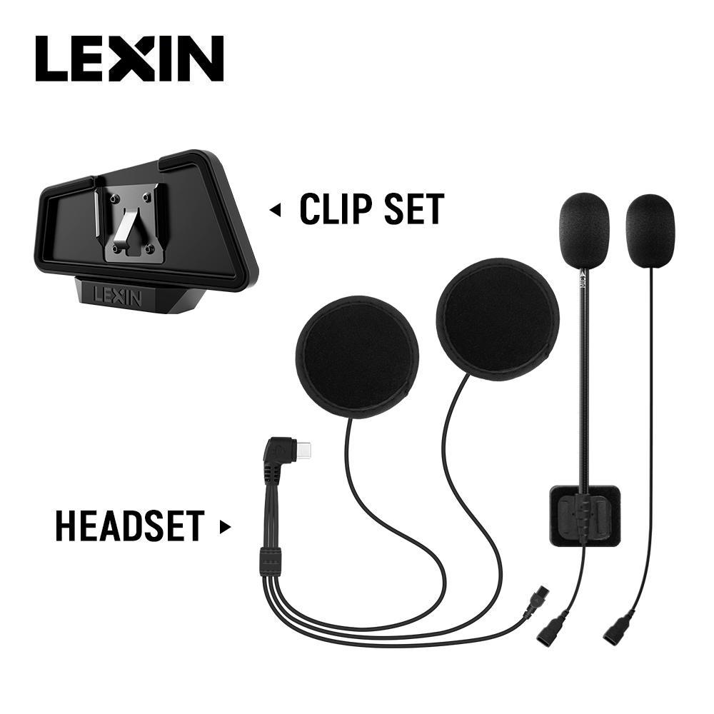 Full Face Motorcycle Helmet With Bluetooth - Auriculares y Clip para Casco LEXIN