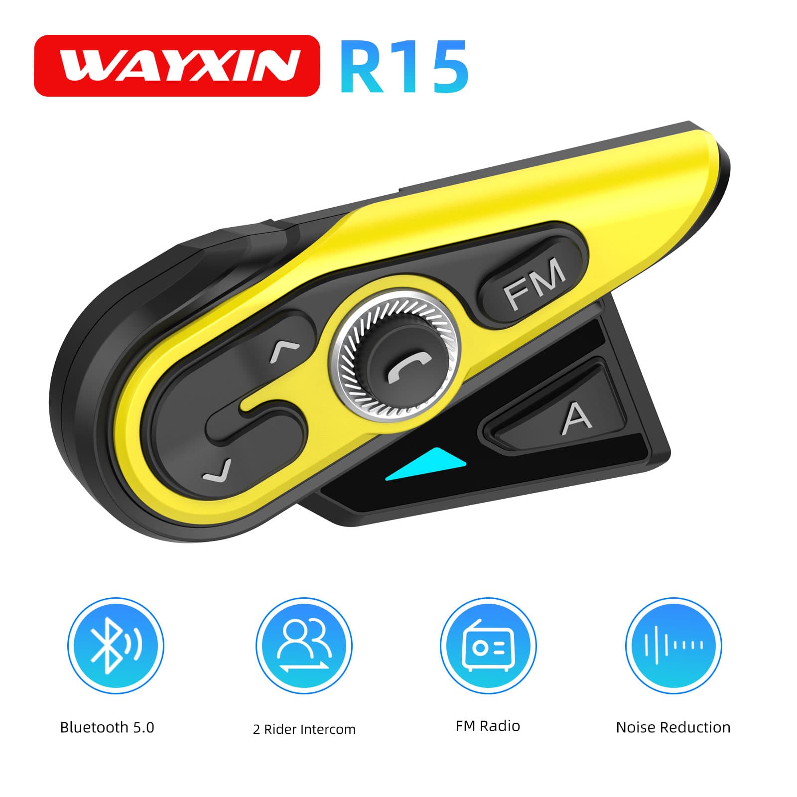 Universal Motorcycle Helmet Intercom Headset - WAYXIN R15 Intercomunicador para Casco de