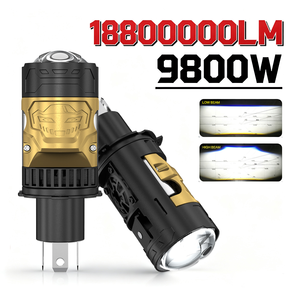 Universal Motorcycle Led Headlight Projector - Proyector de Faros LED H4 con