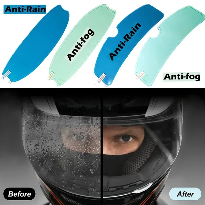 Motorcycle Helmets - 1/4PCS Película Transparente Antivaho y Antilluvia