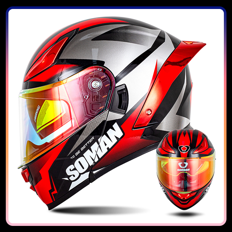 Modular Flip Up Motorcycle Helmet Dot Approved - Casco de motocicleta para hombre, cascos