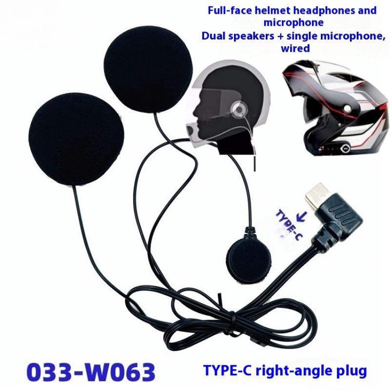 Full Face Motorcycle Helmet With Bluetooth - 【Y】1 unidad de auriculares para casco