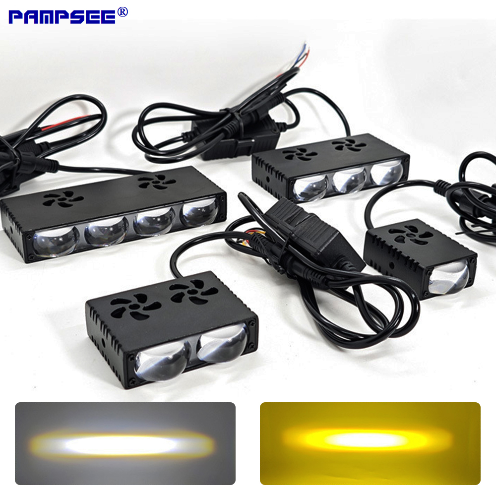 Universal Motorcycle Led Headlight Projector - Faro LED de rejilla para coche,