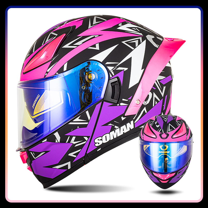 Casco de motocicleta de cara c - Modular Flip Up Motorcycle Helmet Dot Approved reseña y precio