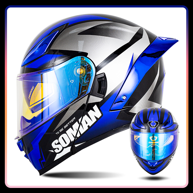 Casco de motocicleta de cara c - Modular Flip Up Motorcycle Helmet Dot Approved reseña y precio