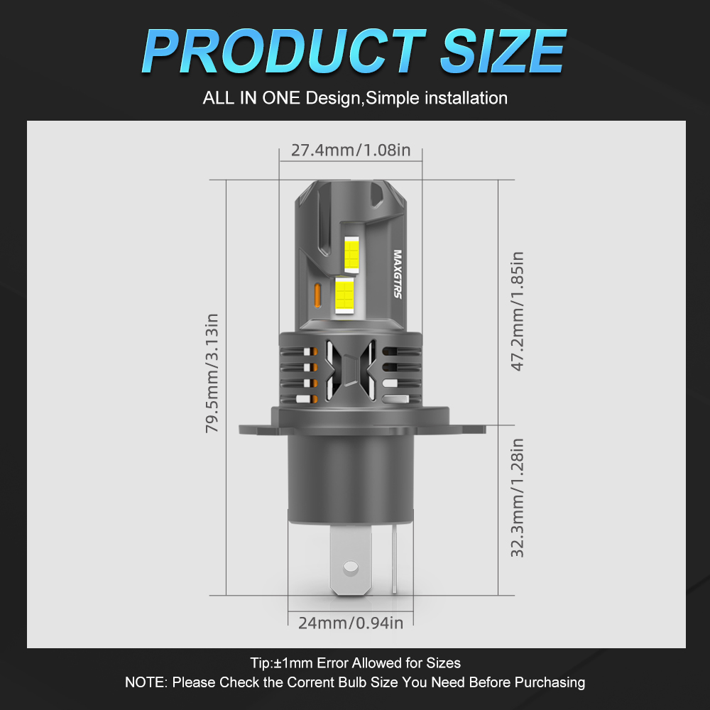 1 unidad de bombilla LED H4 pa - Universal Motorcycle Led Headlight Projector reseña y precio