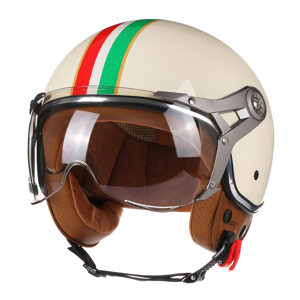 Casco de motocicleta BLD Vinta - Vintage Open Face Retro Helmet reseña y precio