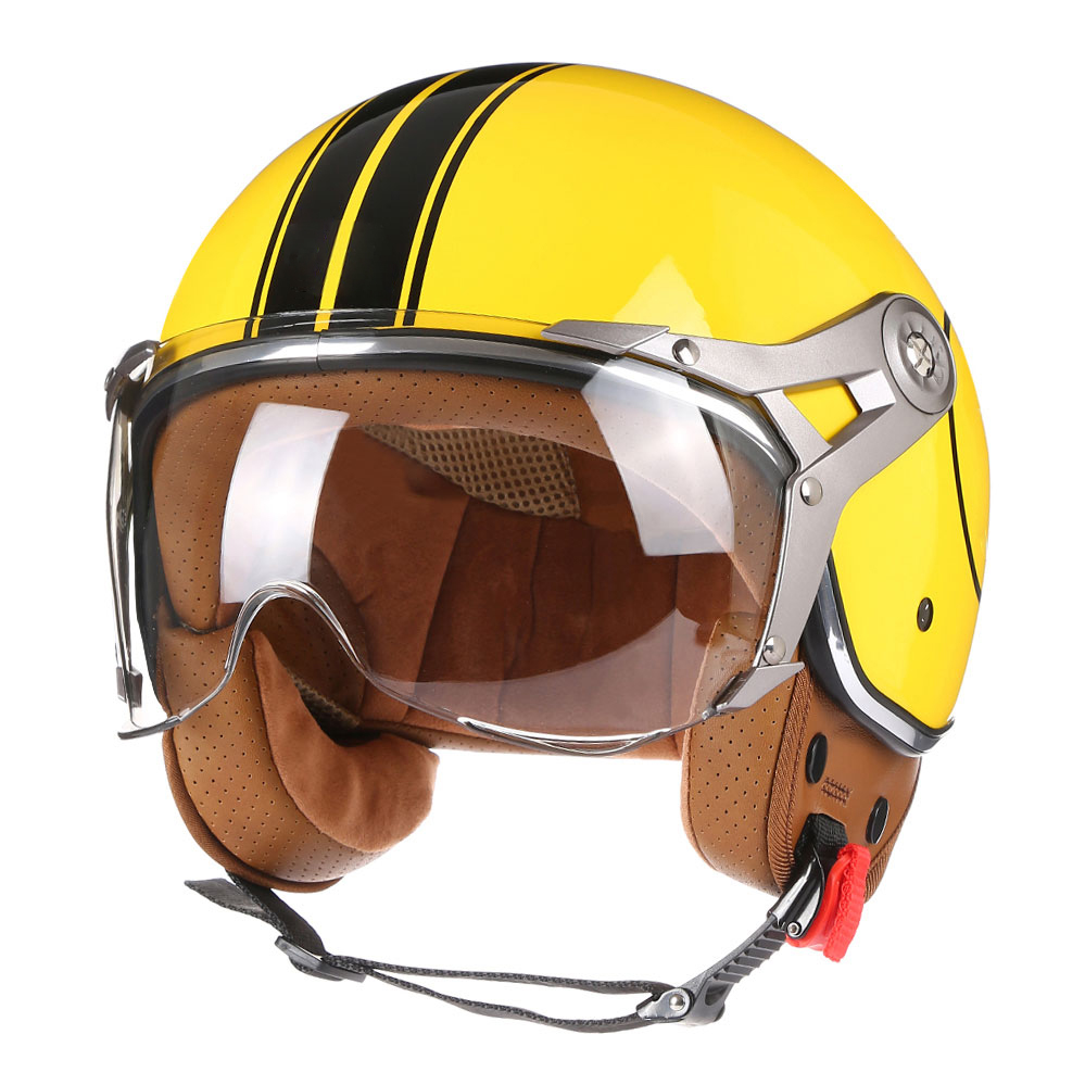 Casco de motocicleta BLD Vinta - Vintage Open Face Retro Helmet reseña y precio