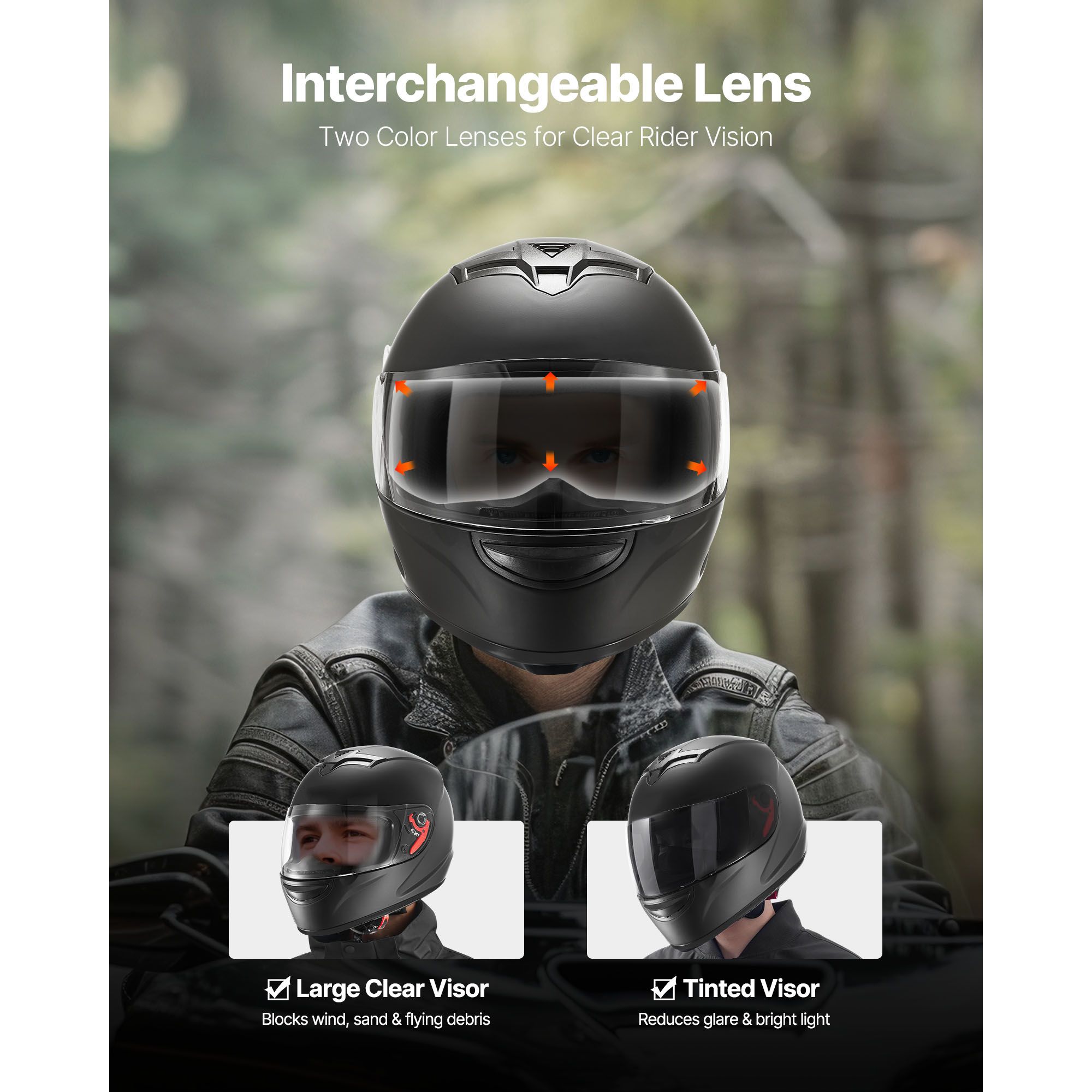 Casco de Motocicleta Integral  - Dual Visor Motorcycle Racing Helmet reseña y precio