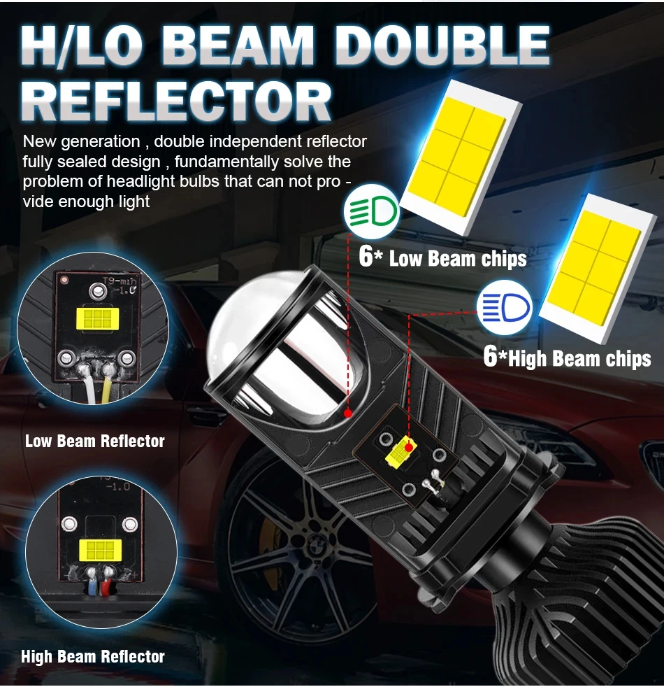 Lente Proyectora LED H4 para F - Universal Motorcycle Led Headlight Projector reseña y precio