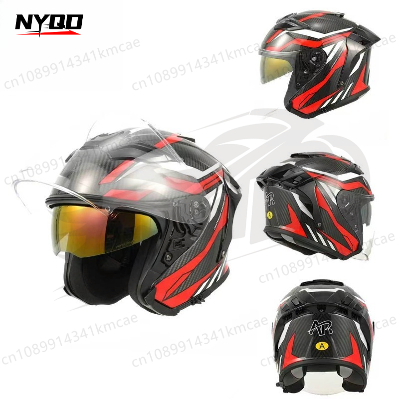 Casco de Motocicleta de Fibra  - Carbon Fiber Lightweight Motorcycle Helmet reseña y precio