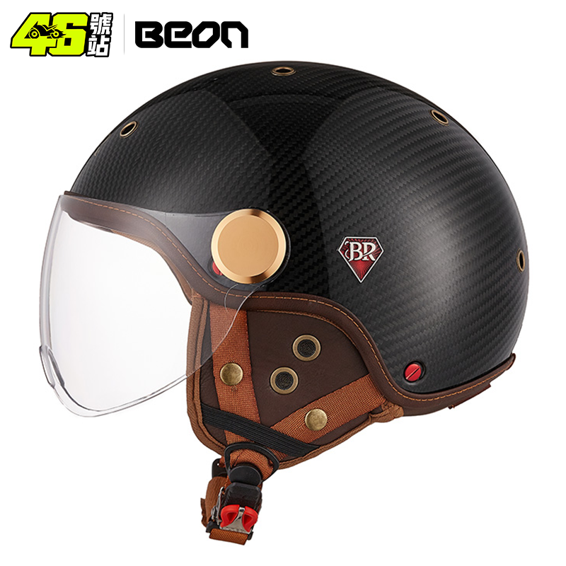 BEON nueva llegada BR13 verano - Carbon Fiber Lightweight Motorcycle Helmet reseña y precio