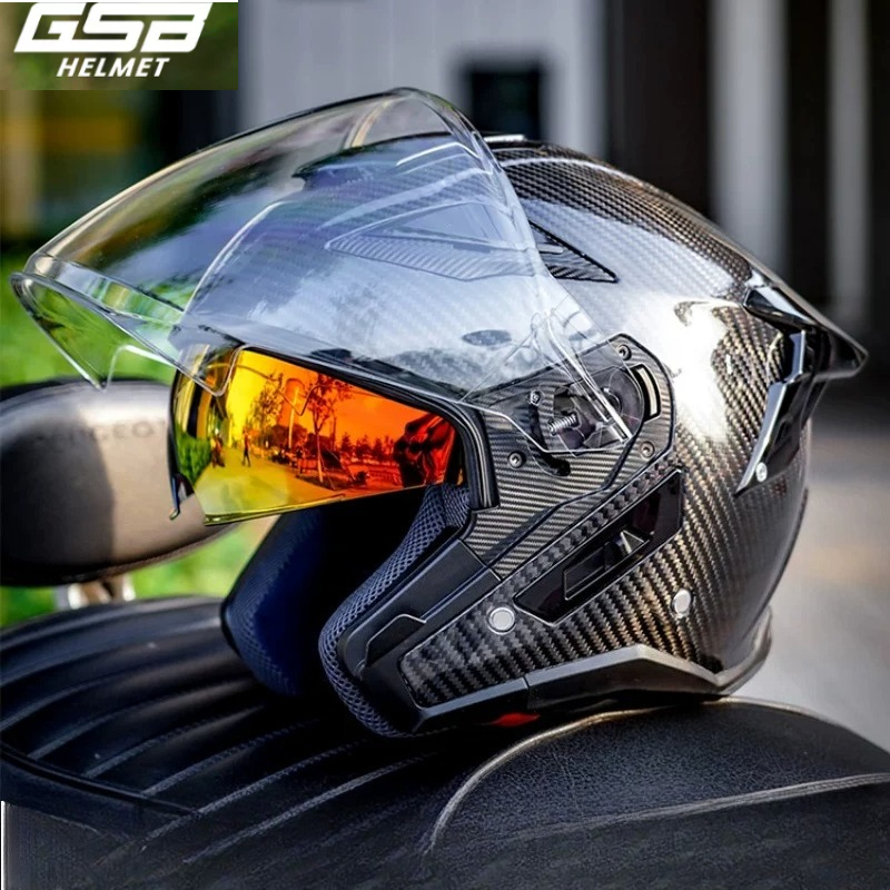 Casco de motocicleta de fibra  - Carbon Fiber Lightweight Motorcycle Helmet reseña y precio