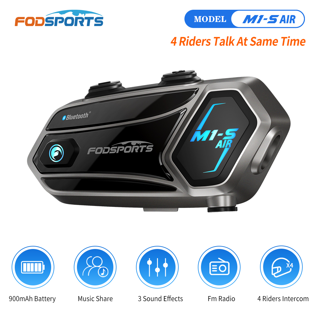 Fodsports M1-S intercomunicado - Universal Motorcycle Helmet Intercom Headset reseña y precio