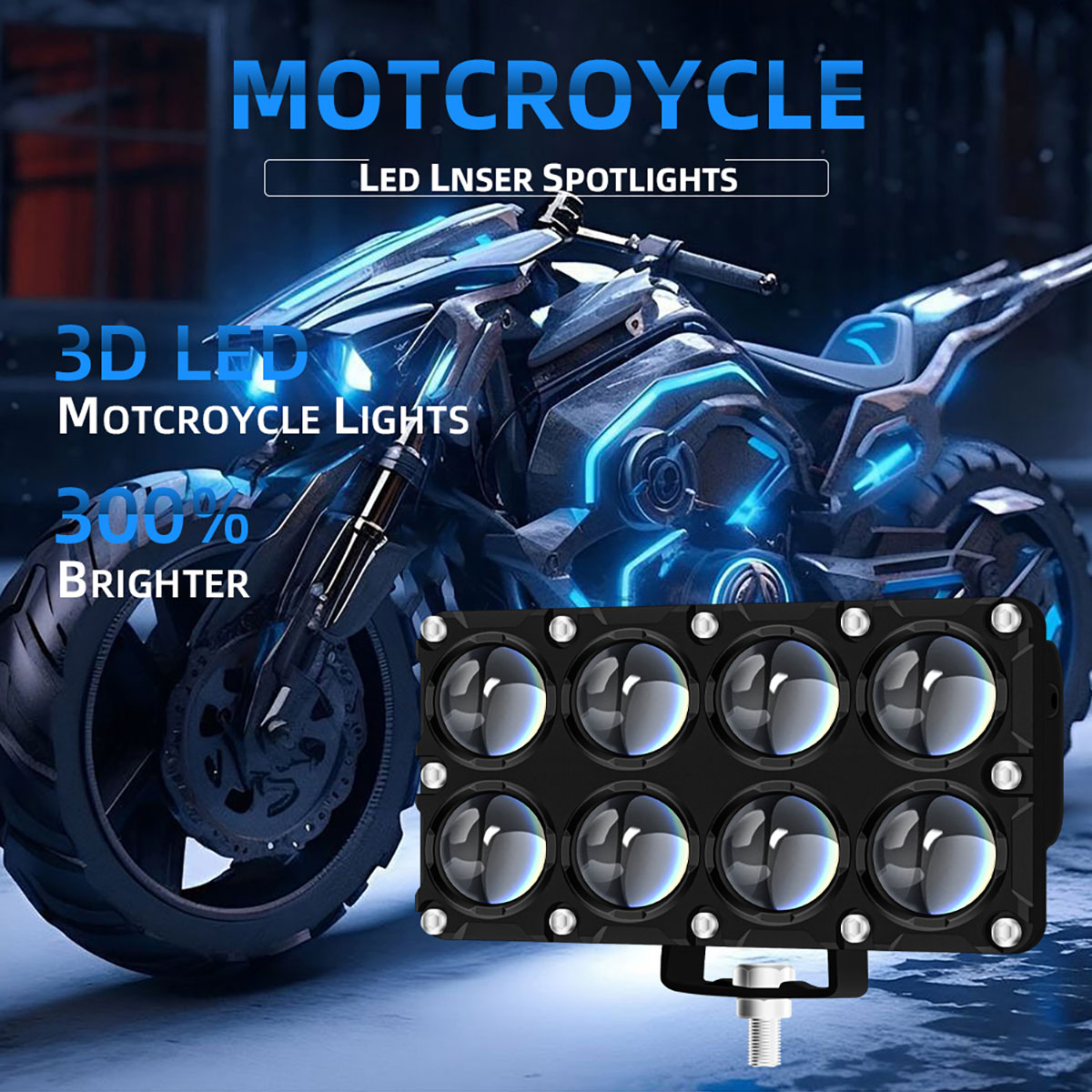 Faro auxiliar de motocicleta c - Universal Motorcycle Led Headlight Projector reseña y precio