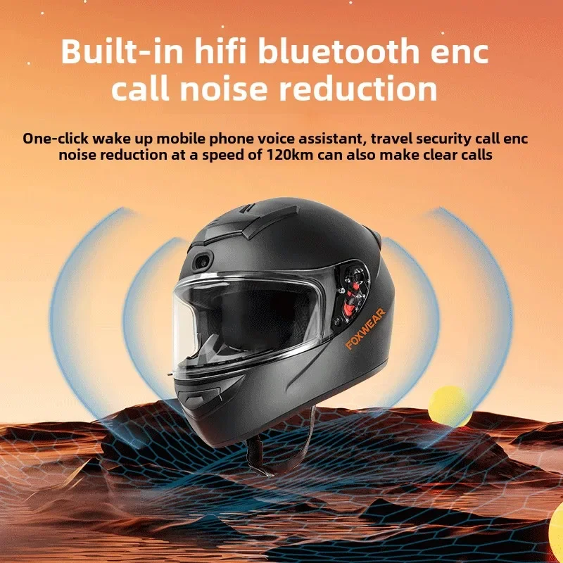 Casco de motocicleta AI Intell - Full Face Motorcycle Helmet With Bluetooth reseña y precio