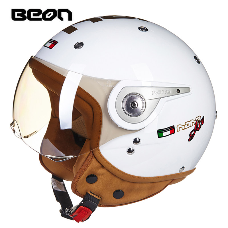 BEON B-110 casco de motociclet - Vintage Open Face Retro Helmet reseña y precio