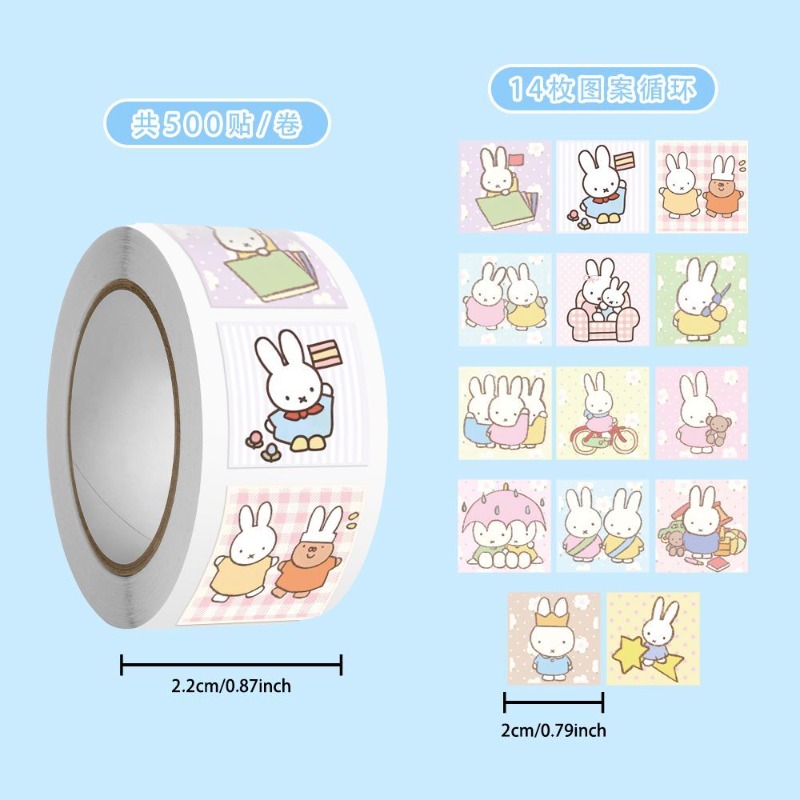 Miffy - Rollo de 500 Pegatinas - Atv Parts reseña y precio