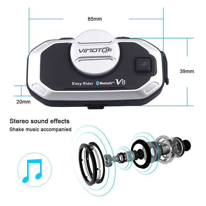 Vimoto V8 casco de motocicleta - Full Face Motorcycle Helmet With Bluetooth reseña y precio