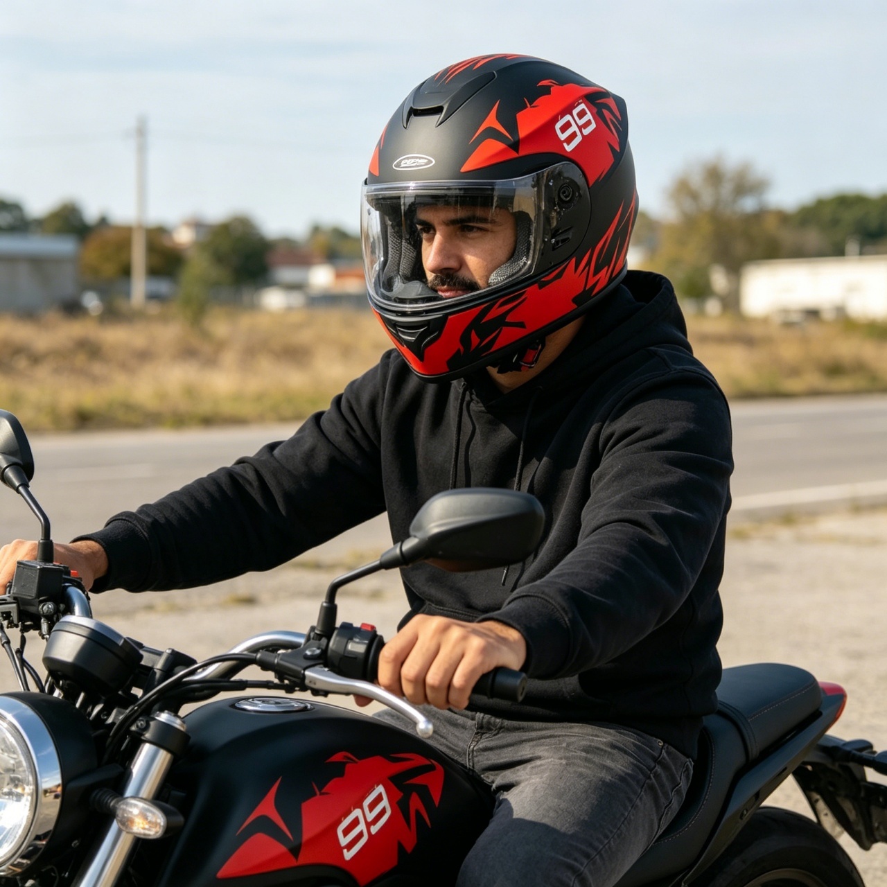 Casco de Motocicleta Integral  - Dual Visor Motorcycle Racing Helmet reseña y precio