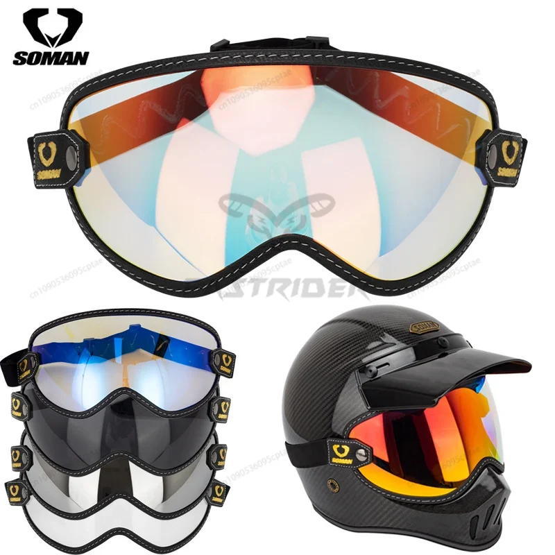 Gafas de Motocicleta Vintage S - Vintage Open Face Retro Helmet reseña y precio