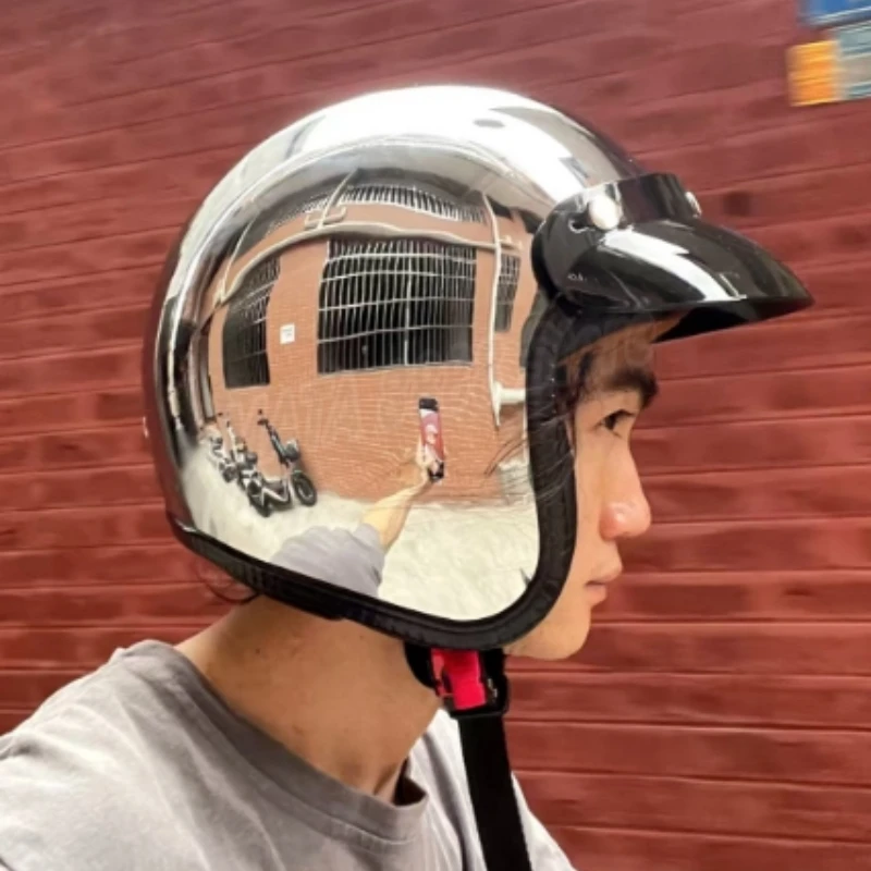 Casco de moto retro de cara ab - Vintage Open Face Retro Helmet reseña y precio
