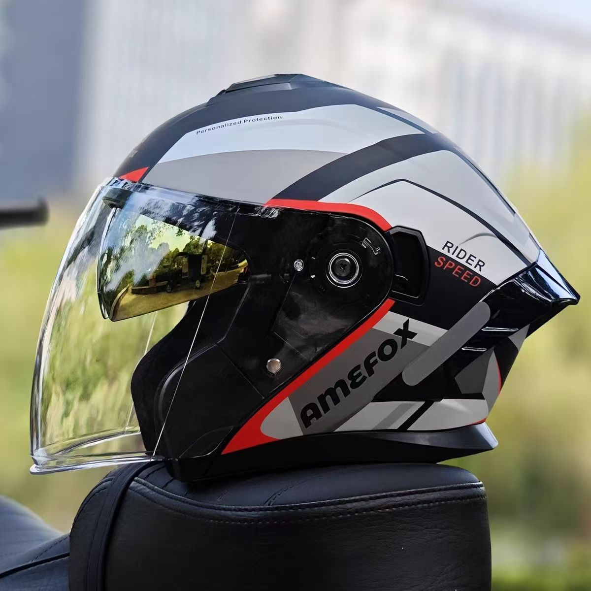 Casco Abierto con Doble Visera - Motorcycle Helmet Inner Sun Visor Lens reseña y precio